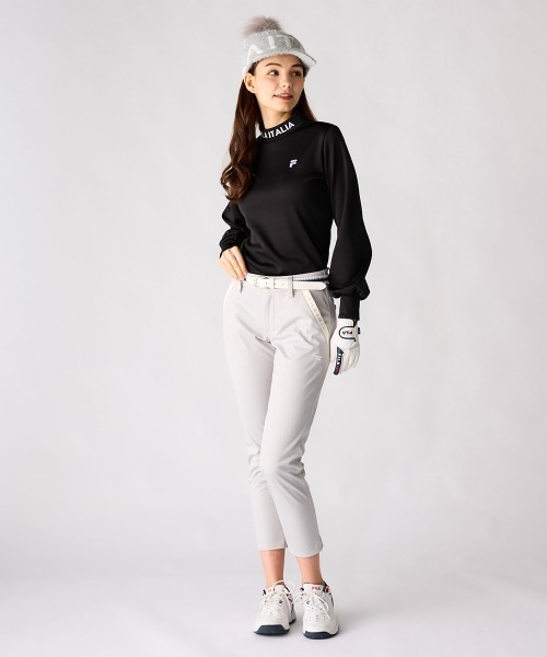 セール】裏ベロア長袖モックネックシャツ（Tシャツ/カットソー）｜FILA