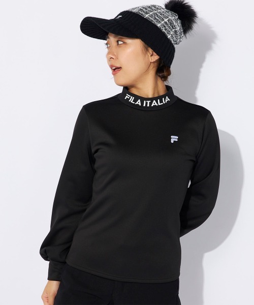 FILA GOLF(フィラゴルフ )の「裏ベロア長袖モックネックシャツ(Tシャツ/カットソー・レディース・ブラック/ブラウン系その他/オフホワイト/ピンク・X-SMALL/SMALL/MEDIUM/LARGE/X-LARGE)」の9枚目の写真