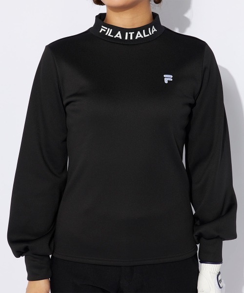 FILA GOLF(フィラゴルフ )の「裏ベロア長袖モックネックシャツ(Tシャツ/カットソー・レディース・ブラック/ブラウン系その他/オフホワイト/ピンク・X-SMALL/SMALL/MEDIUM/LARGE/X-LARGE)」の12枚目の写真
