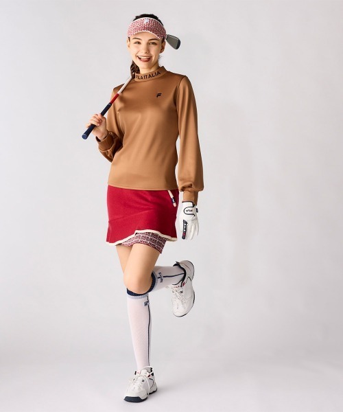 FILA GOLF(フィラゴルフ )の「裏ベロア長袖モックネックシャツ(Tシャツ/カットソー・レディース・ブラック/ブラウン系その他/オフホワイト/ピンク・X-SMALL/SMALL/MEDIUM/LARGE/X-LARGE)」の17枚目の写真