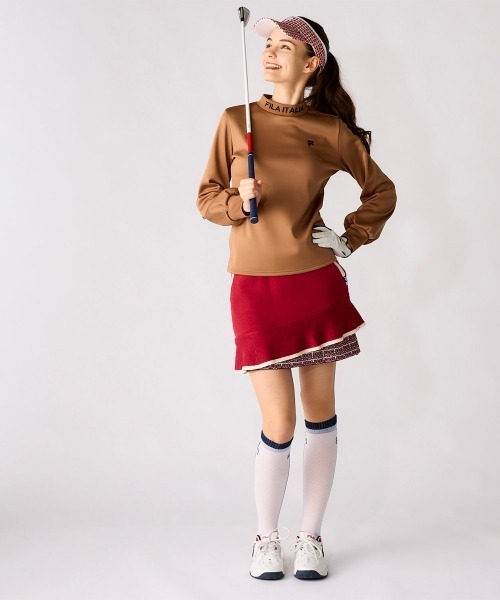 FILA GOLF(フィラゴルフ )の「裏ベロア長袖モックネックシャツ(Tシャツ/カットソー・レディース・ブラック/ブラウン系その他/オフホワイト/ピンク・X-SMALL/SMALL/MEDIUM/LARGE/X-LARGE)」の19枚目の写真