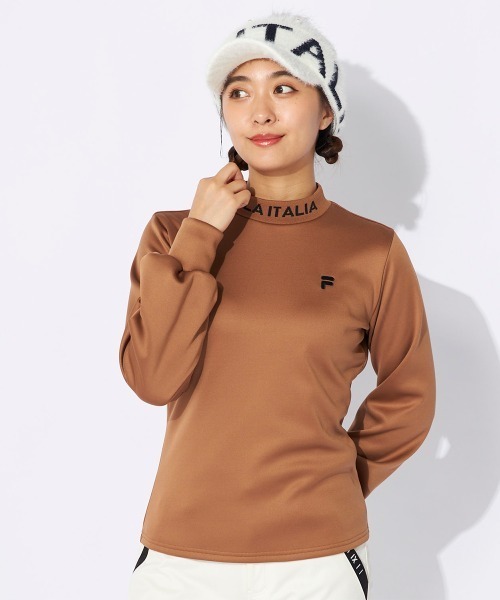 FILA GOLF(フィラゴルフ )の「裏ベロア長袖モックネックシャツ(Tシャツ/カットソー・レディース・ブラック/ブラウン系その他/オフホワイト/ピンク・X-SMALL/SMALL/MEDIUM/LARGE/X-LARGE)」の21枚目の写真