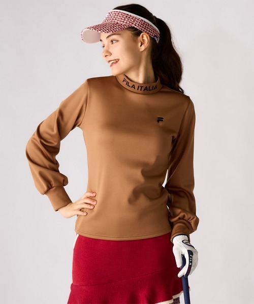 FILA GOLF(フィラゴルフ )の「裏ベロア長袖モックネックシャツ(Tシャツ/カットソー・レディース・ブラック/ブラウン系その他/オフホワイト/ピンク・X-SMALL/SMALL/MEDIUM/LARGE/X-LARGE)」の22枚目の写真