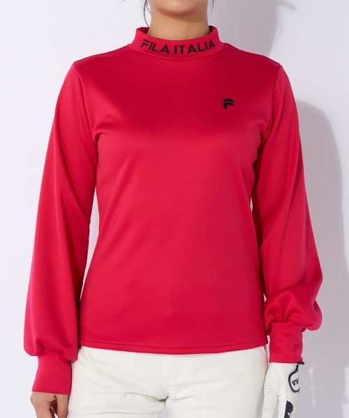 セール】裏ベロア長袖モックネックシャツ（Tシャツ/カットソー）｜FILA