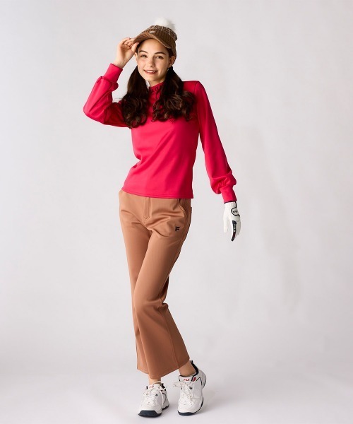 セール】裏ベロア長袖モックネックシャツ（Tシャツ/カットソー）｜FILA