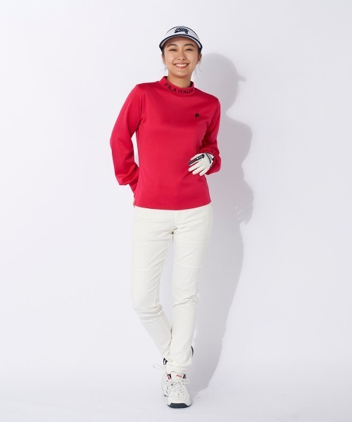 セール】裏ベロア長袖モックネックシャツ（Tシャツ/カットソー）｜FILA