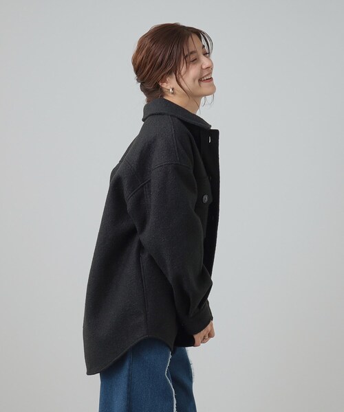 Cutie Blonde(キューティーブロンド)の「◆【S-LL】シーズンムード漂うブークレ調CPOジャケット(テーラードジャケット・レディース・ブラック/ライトベージュ/グレー・02/03/04/01)」の9枚目の写真