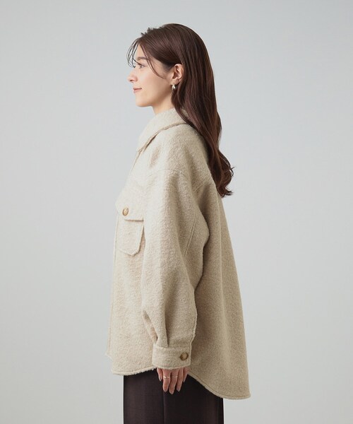 Cutie Blonde(キューティーブロンド)の「◆【S-LL】シーズンムード漂うブークレ調CPOジャケット(テーラードジャケット・レディース・ブラック/ライトベージュ/グレー・02/03/04/01)」の17枚目の写真