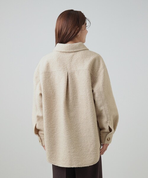 Cutie Blonde(キューティーブロンド)の「◆【S-LL】シーズンムード漂うブークレ調CPOジャケット(テーラードジャケット・レディース・ブラック/ライトベージュ/グレー・02/03/04/01)」の18枚目の写真