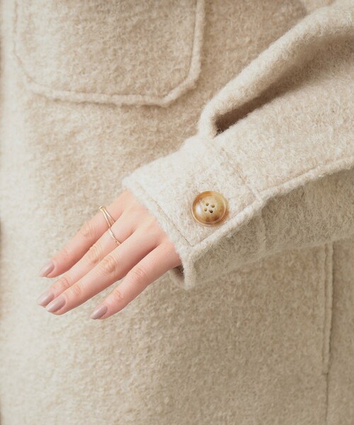 Cutie Blonde(キューティーブロンド)の「◆【S-LL】シーズンムード漂うブークレ調CPOジャケット(テーラードジャケット・レディース・ブラック/ライトベージュ/グレー・02/03/04/01)」の22枚目の写真