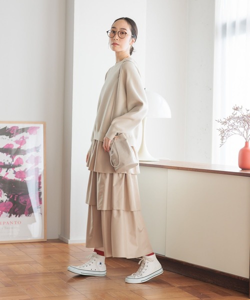 studio CLIP（スタディオクリップ）の「【3シーズンシリーズ/静電気防止/毛玉軽減】12ゲージラグランショートプルオーバー（ニット/セーター・レディース・ナチュラル/グレー/ラベンダー/ネイビー・FREE）」の15枚目の写真