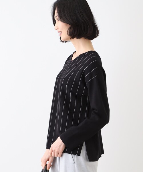 INDIVI（インディヴィ）の「【洗える/SETUP可能】Vネック