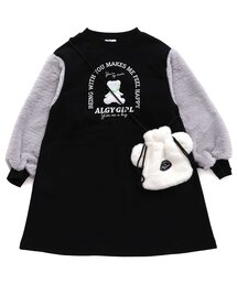 algy（アルジー）の「ファースリーブワンピ&ポシェットセット（ワンピース・キッズ）」