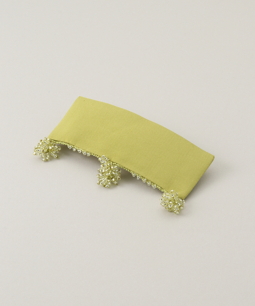 SERA STUDIO FABRIC HAIR CLIP WITH GLASS：バレッタ