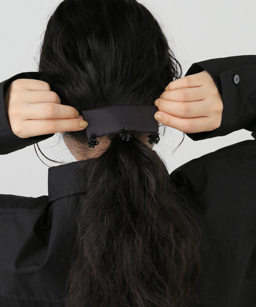 SERA STUDIO FABRIC HAIR CLIP WITH GLASS：バレッタ