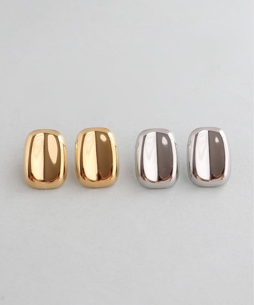 ieLS(イエルズ)の「金属アレルギー対応「ieLS」ステンレス ニュアンススクエアピアス(ピアス(両耳用)・レディース・ゴールド/シルバー・ONE SIZE)」の1枚目の写真