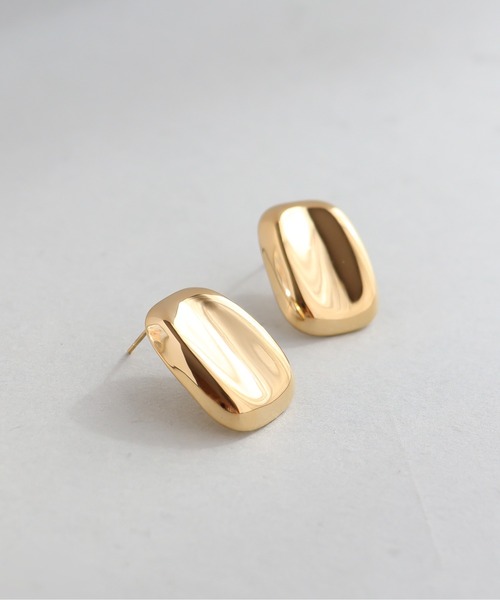 ieLS(イエルズ)の「金属アレルギー対応「ieLS」ステンレス ニュアンススクエアピアス(ピアス(両耳用)・レディース・ゴールド/シルバー・ONE SIZE)」の2枚目の写真