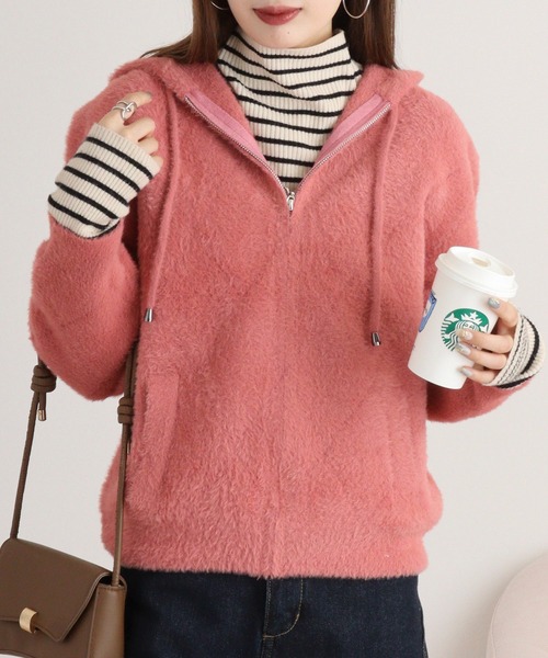 セール】je crois soi フェザーニットジップアップパーカー（パーカー