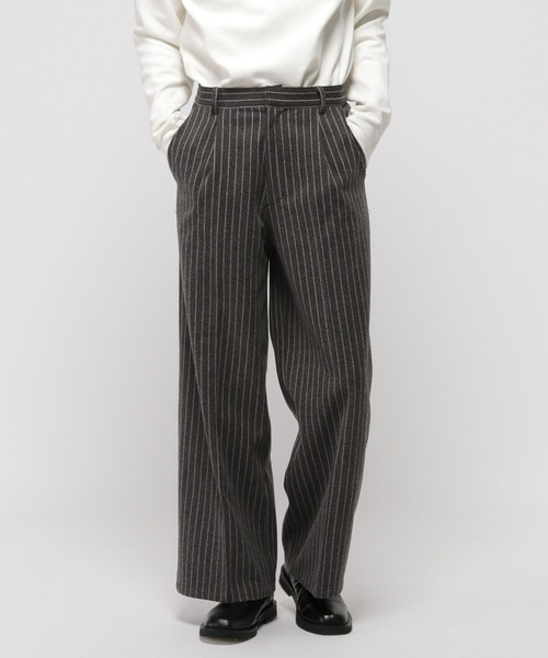 3.3 Field Trip （3.3フィールドトリップ）の「3.3 Field Trip／ストライプスラックス（スラックス・メンズ・グレー・FREE）」の4枚目の写真