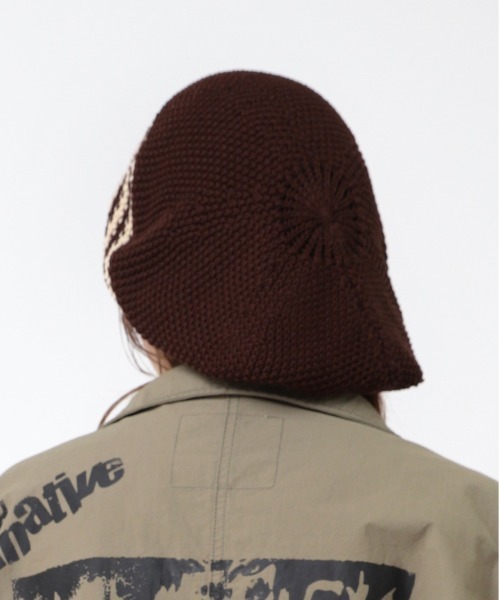 RNA（アールエヌエー）の「E5066 ボーダールーズニットタム（ニットキャップ/ビーニー・レディース・杢グレー/ブラウン/ブラック・FREE）」の10枚目の写真