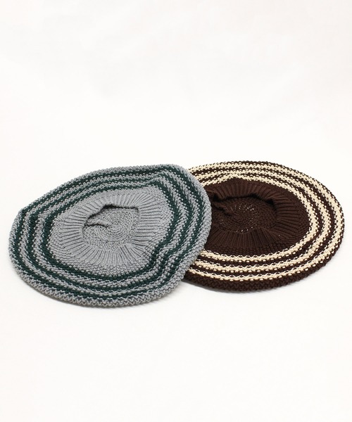 RNA（アールエヌエー）の「E5066 ボーダールーズニットタム（ニットキャップ/ビーニー・レディース・杢グレー/ブラウン/ブラック・FREE）」の19枚目の写真