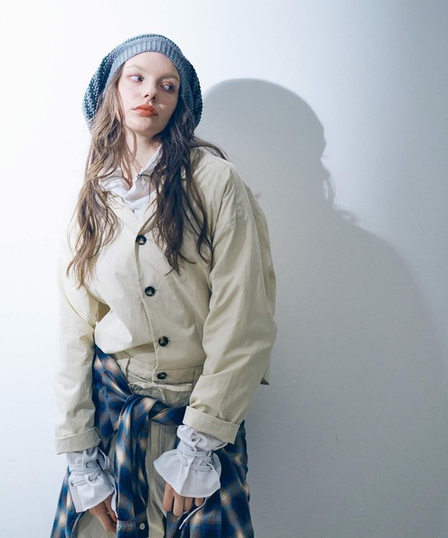 RNA（アールエヌエー）の「E5066 ボーダールーズニットタム（ニットキャップ/ビーニー・レディース・杢グレー/ブラウン/ブラック・FREE）」の22枚目の写真