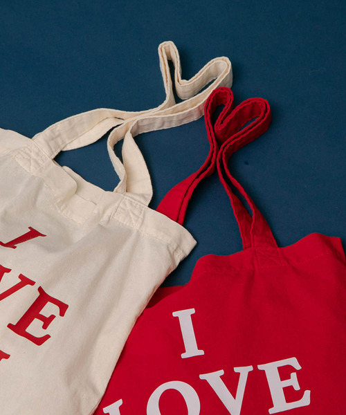 URBAN RESEARCH Sonny Label（アーバンリサーチサニーレーベル）の「I LOVE YOU TOTEBAG（トートバッグ・レディース・オフホワイト/レッド・ONE）」の3枚目の写真