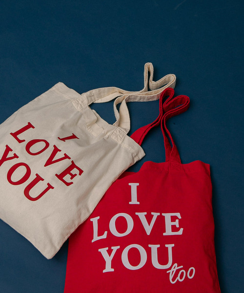 URBAN RESEARCH Sonny Label（アーバンリサーチサニーレーベル）の「I LOVE YOU TOTEBAG（トートバッグ・レディース・オフホワイト/レッド・ONE）」の4枚目の写真
