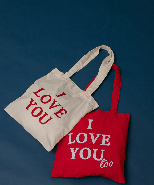 URBAN RESEARCH Sonny Label（アーバンリサーチサニーレーベル）の「I LOVE YOU TOTEBAG（トートバッグ・レディース・オフホワイト/レッド・ONE）」の5枚目の写真