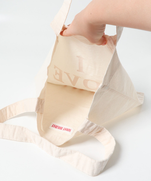 URBAN RESEARCH Sonny Label（アーバンリサーチサニーレーベル）の「I LOVE YOU TOTEBAG（トートバッグ・レディース・オフホワイト/レッド・ONE）」の15枚目の写真