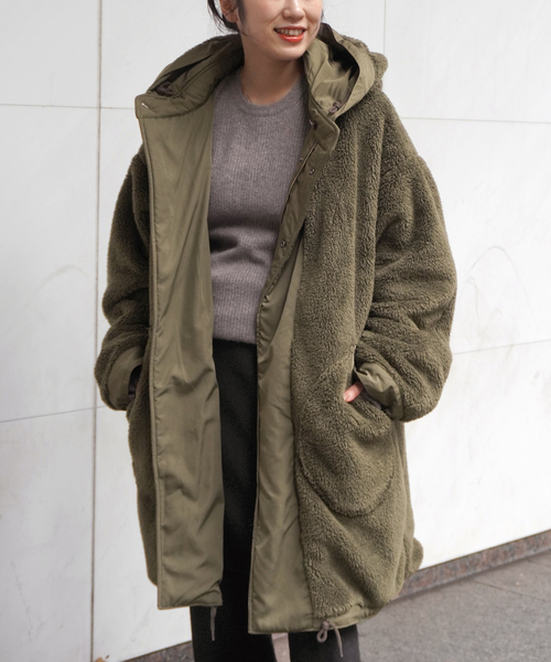 ARMY TWILL（アーミーツイル）の「【ARMY TWILL/アーミーツイル】 別注 リバーシブルコート（モッズコート・レディース・カーキ・FREE）」の5枚目の写真