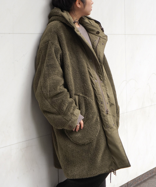 ARMY TWILL（アーミーツイル）の「【ARMY TWILL/アーミーツイル】 別注 リバーシブルコート（モッズコート・レディース・カーキ・FREE）」の9枚目の写真