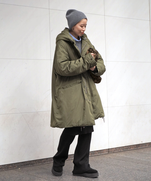 ARMY TWILL（アーミーツイル）の「【ARMY TWILL/アーミーツイル】 別注 リバーシブルコート（モッズコート・レディース・カーキ・FREE）」の13枚目の写真