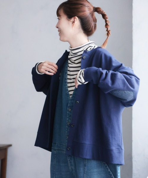 everydayな、肘パッチカーディガン（カーディガン/ボレロ）｜soulberry