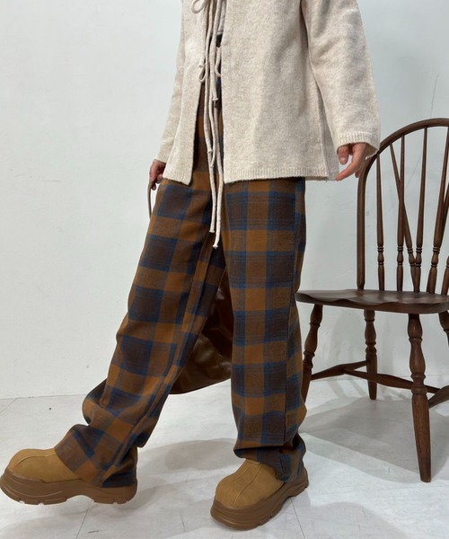 mebole(メボレ)の「ダークチョコミントチェックパンツ(その他パンツ・レディース・ブラウン・FREE)」の21枚目の写真