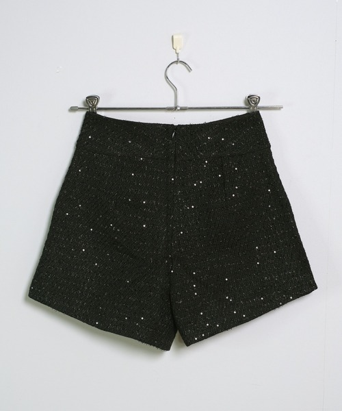 shopnikoniko（ショップニコニコ）の「ダブルボタン ラメツイード ショートパンツ（その他パンツ・レディース・ブラック/ホワイト・フリー）」の17枚目の写真