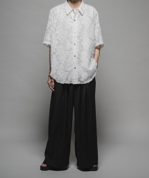 Casper john Fringe shirts/フリンジシャツ ホワイト M Casper john Fringe shirts/フリンジシャツ ホワイト M