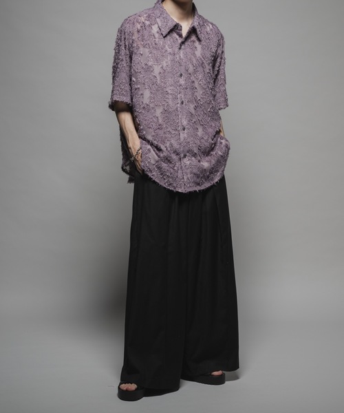 セール】Various loose shirts -fringe sheer- /バリアスルーズ