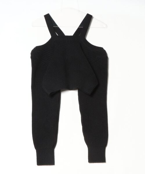 JOHN LAWRENCE SULLIVAN(ジョンローレンスサリバン)の「HALTER NECK CROPPED KNIT CARDIGAN(カーディガン/ボレロ・レディース・ブラック・ONE SIZE)」の2枚目の写真