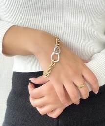 esutoreja（エストレジャ）の「バイカラーチェーンブレスレット（ブレスレット）」