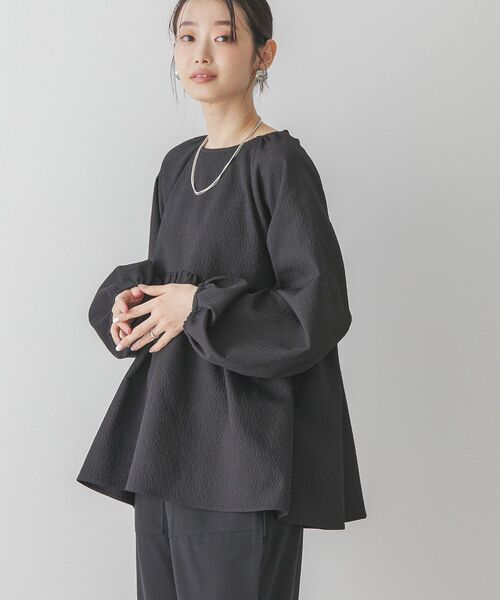 AMERICAN HOLIC（アメリカンホリック）の「ラグランジャガードロングブラウス（その他トップス・レディース・ブラック/アイボリー・M/L）」の9枚目の写真