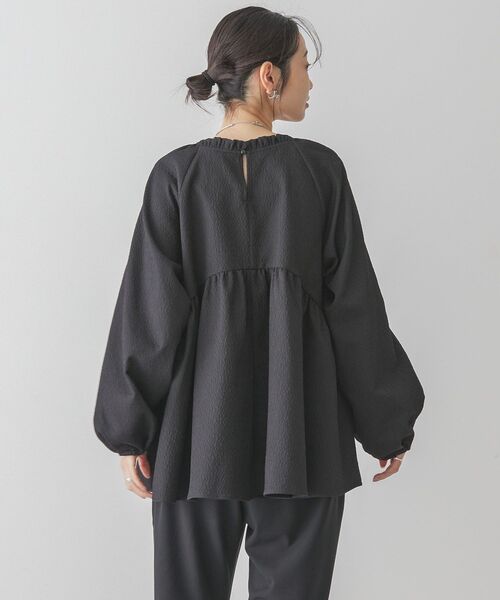 AMERICAN HOLIC（アメリカンホリック）の「ラグランジャガードロングブラウス（その他トップス・レディース・ブラック/アイボリー・M/L）」の11枚目の写真