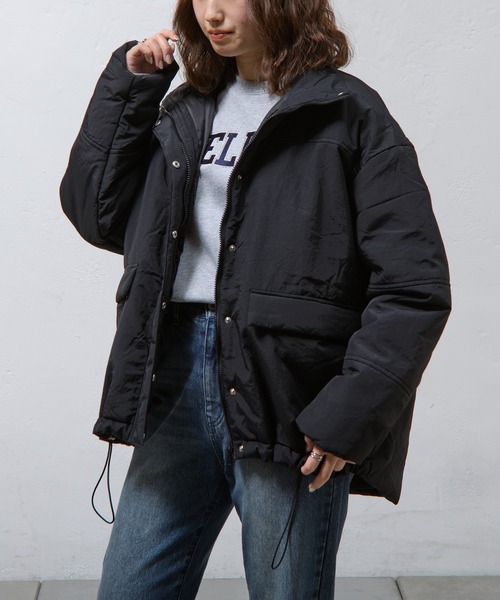 COLONY 2139(コロニートゥーワンスリーナイン)の「スタンド中綿ブルゾン(ダウンジャケット/コート・レディース・ブラック/カーキ・FREE)」の7枚目の写真