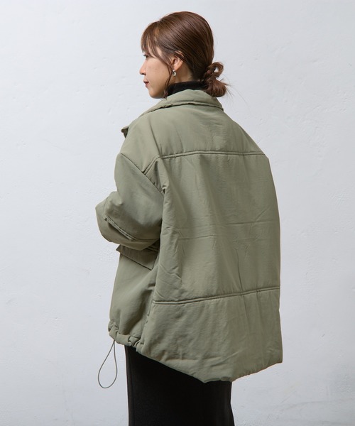 COLONY 2139(コロニートゥーワンスリーナイン)の「スタンド中綿ブルゾン(ダウンジャケット/コート・レディース・ブラック/カーキ・FREE)」の15枚目の写真