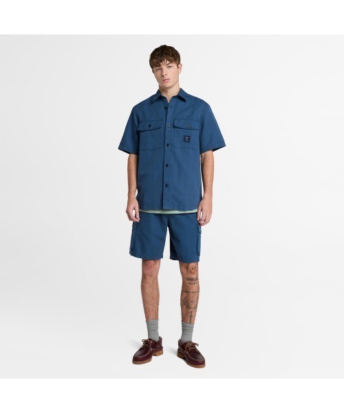 Timberland（ティンバーランド）の「メンズ コットン リネン ユーティリティ ショーツ（その他パンツ・メンズ・ネイビー・X-LARGE/SMALL/MEDIUM/LARGE）」の2枚目の写真