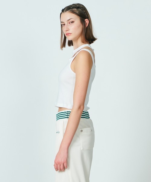DOUBLE STANDARD CLOTHING(ダブルスタンダードクロージング)の「ドッキングレースシアートップス(シャツ/ブラウス・レディース・オフホワイト/ネイビー・36/38)」の7枚目の写真