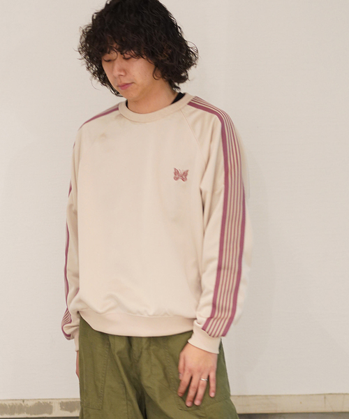 Needles(ニードルス)の「NEEDLES / ニードルズ Track Crew Neck Shirt(Tシャツ/カットソー・メンズ・アイボリー/パープル/サックスブルー・MEDIUM/SMALL)」の2枚目の写真