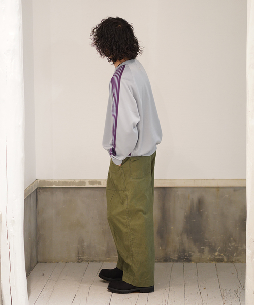 Needles(ニードルス)の「NEEDLES / ニードルズ Track Crew Neck Shirt(Tシャツ/カットソー・メンズ・アイボリー/パープル/サックスブルー・MEDIUM/SMALL)」の4枚目の写真