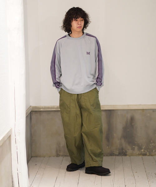 Needles(ニードルス)の「NEEDLES / ニードルズ Track Crew Neck Shirt(Tシャツ/カットソー・メンズ・アイボリー/パープル/サックスブルー・MEDIUM/SMALL)」の5枚目の写真