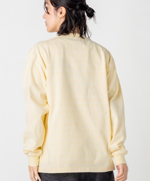 L.L.Bean(エルエルビーン)の「【JAPAN EDITION】ユニオン・ロングスリーブ・ティ(Tシャツ/カットソー・レディース・イエロー/ホワイト×グリーン/ライトグレー/ホワイト・MEDIUM)」の9枚目の写真